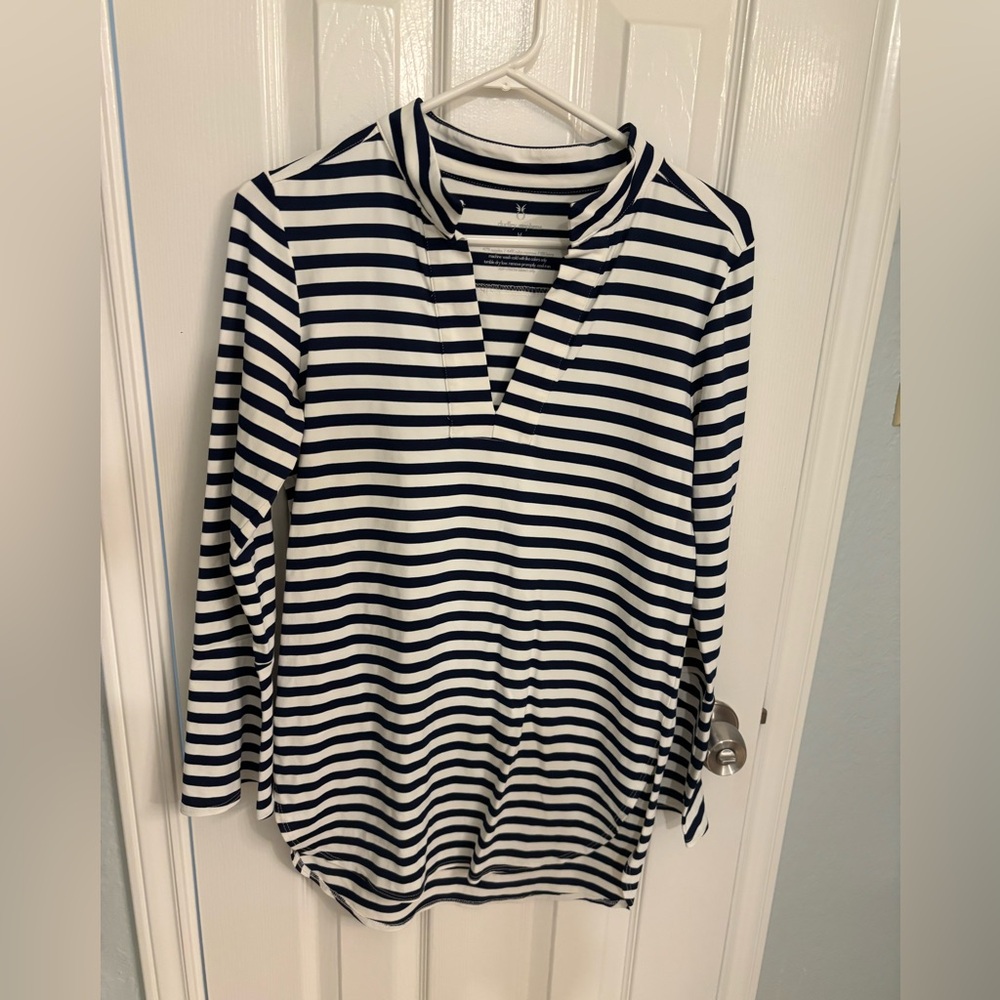 Dudley Stephens India Tunic Navy and white Stripe size Medium